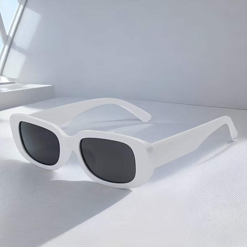 Retro Square White Glasses - UA. Galleryy